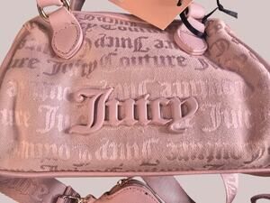 Juicy Couture Pink Diamond Semi Charmed Satchel Bowler Bag With Pouch NWT